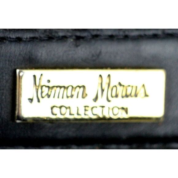 Neiman Marcus BROWN GENUINE LEATHER CROCO PRINT FLAP SHOULDER BAG X-BODY PURSE - Picture 11 of 15